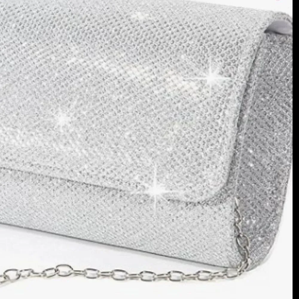 3 in 1 Sparkling Evening Bag Clutch Purses for Women Great for Special Occasions